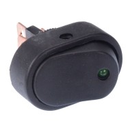 Green LED Oblong On-Off Rocker Switch SPST 20A 12V Green LED Oblong On-Off Rocker Switch SPST 20A 12V