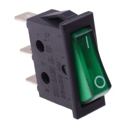 Green On-Off 110V illuminated Rocker Switch SPST 16A