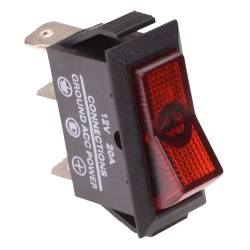 Red 12V Rectangle On-Off Rocker Switch SPST 20A Red 12V Rectangle On-Off Rocker Switch SPST 20A