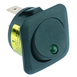 Red Dot illuminated Circular Rocker Switch SPST 12V Red Dot illuminated Circular Rocker Switch SPST 12V
