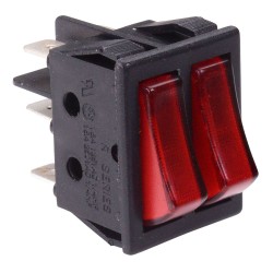 Red Dual On-Off 110V illuminated Rocker Switch DPST 16A Red Dual On-Off 110V illuminated Rocker Switch DPST 16A