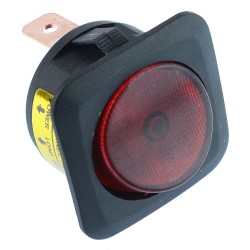Red illuminated Circular Rocker Switch SPST 12V Red illuminated Circular Rocker Switch SPST 12V