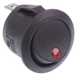 Red illuminated Dot On-Off Round Rocker Switch 12V SPST Red illuminated Dot On-Off Round Rocker Switch 12V SPST