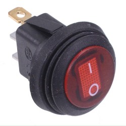 Red Illuminated On-Off Waterproof Rocker Switch SPST 230V Red Illuminated On-Off Waterproof Rocker Switch SPST 230V