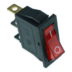 Red illuminated Rectangle Rocker Switch 230V SPST Red illuminated Rectangle Rocker Switch 230V SPST