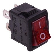 Red On-Off 110V illuminated Rectangle Rocker Switch DPST 10A Red On-Off 110V illuminated Rectangle Rocker Switch DPST 10A