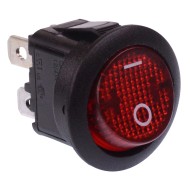 Red On-Off 230V illuminated Round Rocker Switch DPST 10A Red On-Off 230V illuminated Round Rocker Switch DPST 10A
