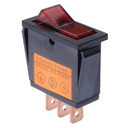 Red Rectangle On-Off Rocker Switch SPST 20A 12V