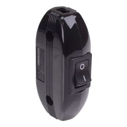 Black On-Off Inline Through Switch SPST 6A 250VAC R13-914 Black On-Off Inline Through Switch SPST 6A 250VAC R13-914