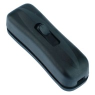 Black Slim Inline Rocker Cord Switch 1A 250VAC Black Slim Inline Rocker Cord Switch 1A 250VAC