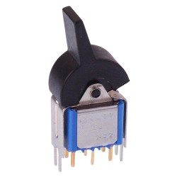 Black Paddle On-On PCB Rocker Switch DPDT 4A 30VDC 7046YADB  Black Paddle On-On PCB Rocker Switch DPDT 4A 30VDC 7046YADB
