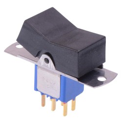 Black On-On Panel Mount PCB Rocker Switch DPDT 0.4A 20V 7946ZCD  Black On-On Panel Mount PCB Rocker Switch DPDT 0.4A 20V 7946ZCD