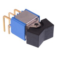 Black On-Off-On Right Angle PCB Rocker Switch DPDT 0.4A 20V 7949WCD  Black On-Off-On Right Angle PCB Rocker Switch DPDT 0.4A 20V 7949WCD