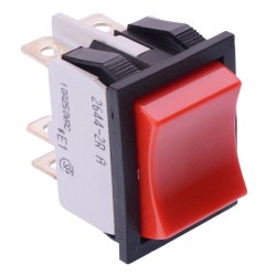 Red On-On-On Industrial Rocker Switch DPDT 10A 2644LH2R2A236000 