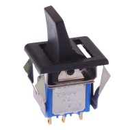 Black Paddle On-On Snap-In Rocker Switch SPDT 4A 30VDC 7636A  Black Paddle On-On Snap-In Rocker Switch SPDT 4A 30VDC 7636A