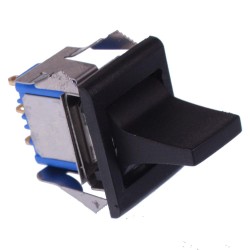 Black Paddle On-Off-On Snap-In Rocker Switch SPDT 4A 30VDC 7639AD  Black Paddle On-Off-On Snap-In Rocker Switch SPDT 4A 30VDC 7639AD