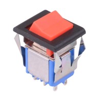 Red On-On Snap-In Rocker Switch DPDT 4A 30VDC 7646A  Red On-On Snap-In Rocker Switch DPDT 4A 30VDC 7646A