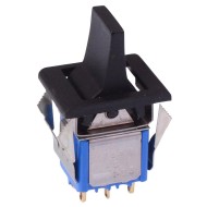 Black Paddle On-Off-(On) Momentary Snap-In Rocker Switch DPDT 4A 30VDC 7648AD  Black Paddle On-Off-(On) Momentary Snap-In Rocker Switch DPDT 4A 30VDC 7648AD