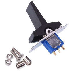 Black Paddle On-(On) Momentary Panel Mount Rocker Switch SPDT 0.4A 20V 7732CD  Black Paddle On-(On) Momentary Panel Mount Rocker Switch SPDT 0.4A 20V 7732CD