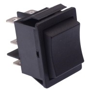 Black (On)-Off-(On) Momentary Rocker Switch 30 x 22.2mm DPDT 16A Black (On)-Off-(On) Momentary Rocker Switch 30 x 22.2mm DPDT 16A