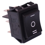 Black On-Off-On Rocker Switch 30 x 22.2mm DPDT 16A Black On-Off-On Rocker Switch 30 x 22.2mm DPDT 16A
