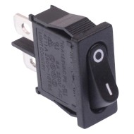 Black On-Off Slim Rocker Switch 19.3 x 6.7mm SPST 10A Black On-Off Slim Rocker Switch 19.3 x 6.7mm SPST 10A