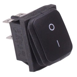 Black On-Off Waterproof Rocker Switch DPST 15A Black On-Off Waterproof Rocker Switch DPST 15A