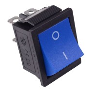 Blue Actuator On-Off Large Rectangle Rocker Switch DPST 15A Blue Actuator On-Off Large Rectangle Rocker Switch DPST 15A