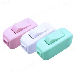 Durable Bedside Lamp Rectangle Rocker Switches AC 0V-250V 6A Inline ON/OFF Table Desk Lamp Inline Switch for Lamp Electrical