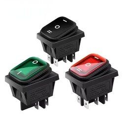 IP65 Waterproof Illuminated Rocker Switch Wiring Diagram 110V 220V 4/6 Pins On/off Rectangle Rocker Switches