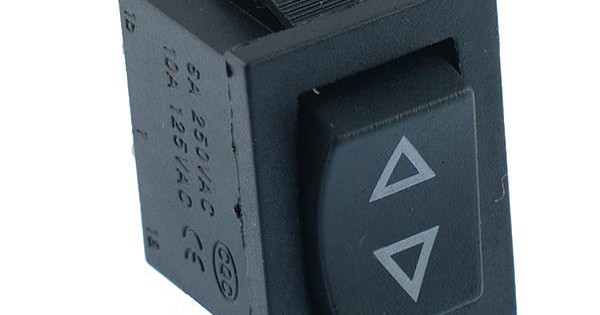On-Off-On Arrow Rectangle Rocker Switch SPDT