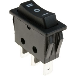(On)-Off-(On) Momentary Long Rectangle Rocker Switch SPDT