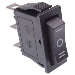 (On)-Off-(On) Momentary Long Rectangle Rocker Switch SPDT