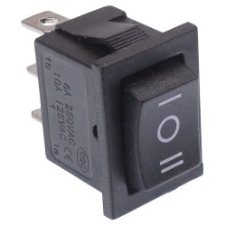 (On)-Off-(On) Momentary Rectangle Rocker Switch SPDT