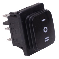 (On)-Off-(On) Momentary Waterproof Rocker Switch DPDT 15A 250VAC