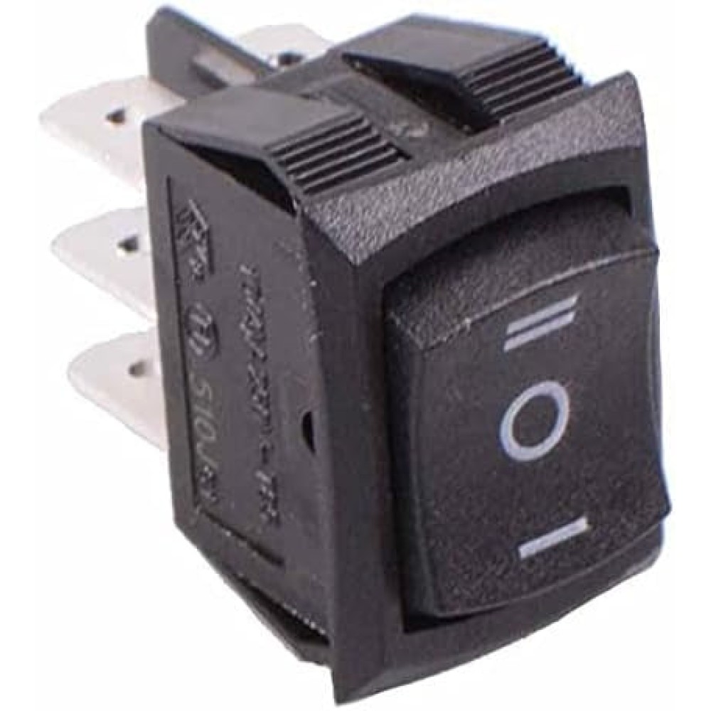 On-Off-On Rectangle Rocker Switch DPDT 10A