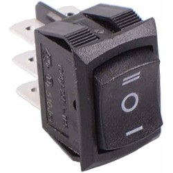On-Off-On Rectangle Rocker Switch DPDT 10A