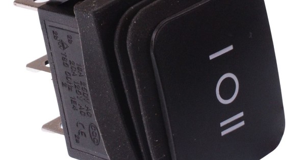 On-Off-On Waterproof Rocker Switch 20A DPDT IP67