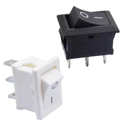 Rectangle Rocker Switches T85 3 Pin Rocker on off Switch Black White 6A 250V 10A 125V Rectangle Rocker Switches T85 3 Pin Rocker on off Switch Black White 6A 250V 10A 125V