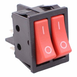 Red Dual On-Off Rectangle Rocker Switch 250V 15A Red Dual On-Off Rectangle Rocker Switch 250V 15A