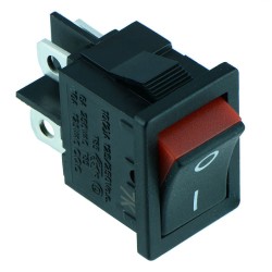 Red Rectangle Visi On Rocker Switch DPST R13-73A2-02