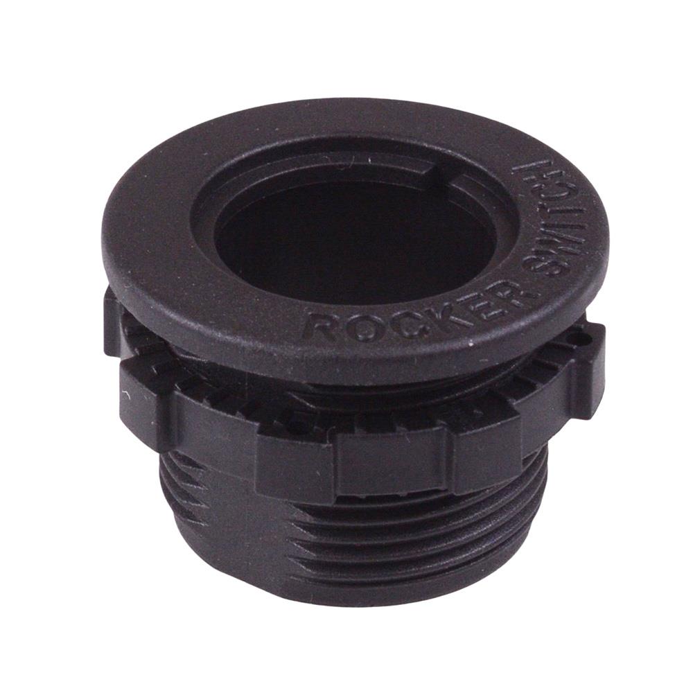 Black 20mm Circular Rocker Switch Housing
