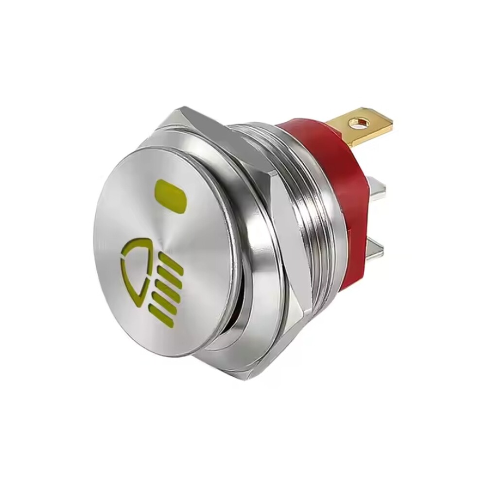 22mm High Current 20A Metal Round Rocker Switches 12-24V LED Metal Push ...
