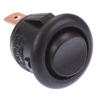 Black Mini Round On-Off-On Rocker Switch SPDT 12A R13-270D Black Mini Round On-Off-On Rocker Switch SPDT 12A R13-270D
