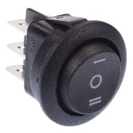 On-Off-On Round Rocker Switch DPDT 10A On-Off-On Round Rocker Switch DPDT 10A