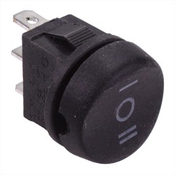 On-Off-On Round Rocker Switch SPDT