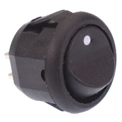 On-Off Ultra Miniature 13mm Round Rocker Switch SPST On-Off Ultra Miniature 13mm Round Rocker Switch SPST