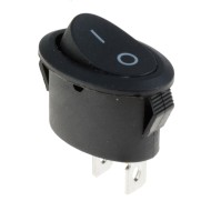 Oval Black On-Off Rocker Switch SPST 6A 250VAC Oval Black On-Off Rocker Switch SPST 6A 250VAC