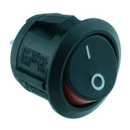 Red Round 'Visi On' Rocker Switch SPST R13-112A2-02 Red Round 'Visi On' Rocker Switch SPST R13-112A2-02