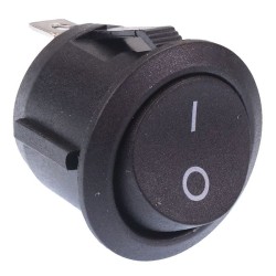 Round Black On-On Rocker Switch SPDT